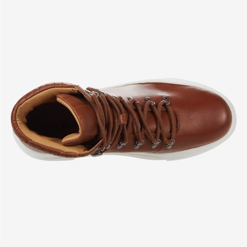 NWT J/SLIDES ADELE Tan Leather Casual Boot Sneaker - Picture 6 of 16